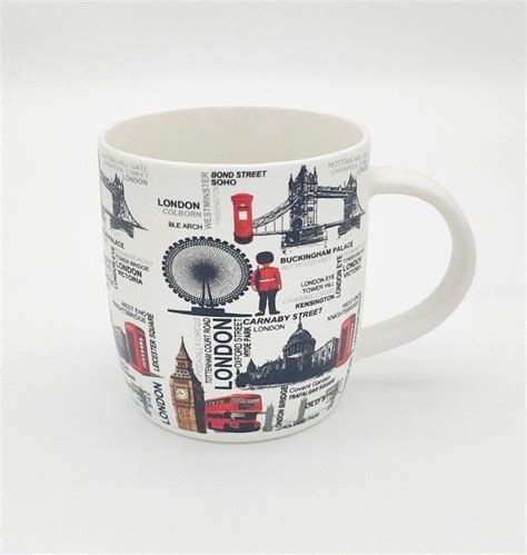 London Souvenir Mugs Tea Coffee Ceramic Individual Gift Box Big Ben GB ...