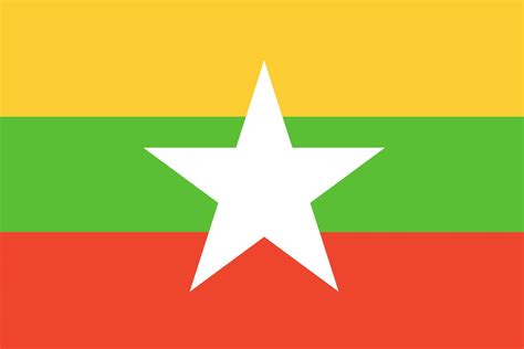 Myanmar flag. Official colors and proportions. National Myanmar flag ...