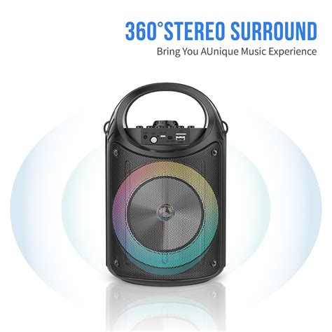 6 Inch Zqs6122 Rgb Portable Outdoor Wireless Bluetooth Speaker ...