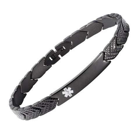 Fashion Titanium Medical alert id Bracelet for Women,Not allergic-Free | LinnaLove