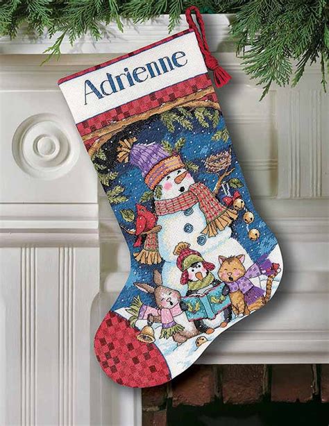 Cute Carollers Christmas Stocking Cross Stitch Kit by Dimensions – The Happy Cross Stitcher