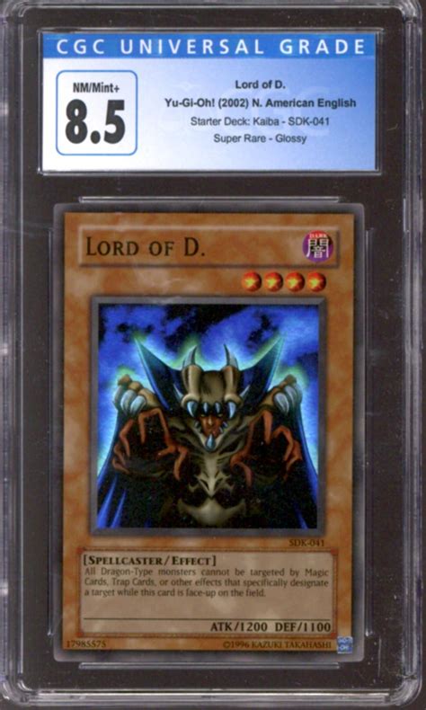 Yu-Gi-Oh Starter Deck Kaiba Lord Of D. SDK-041 CGC 8.5 | DA Card World