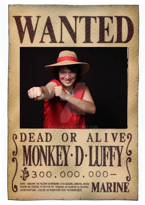 Monkey D. Luffy wanted poster by BigJaa on DeviantArt