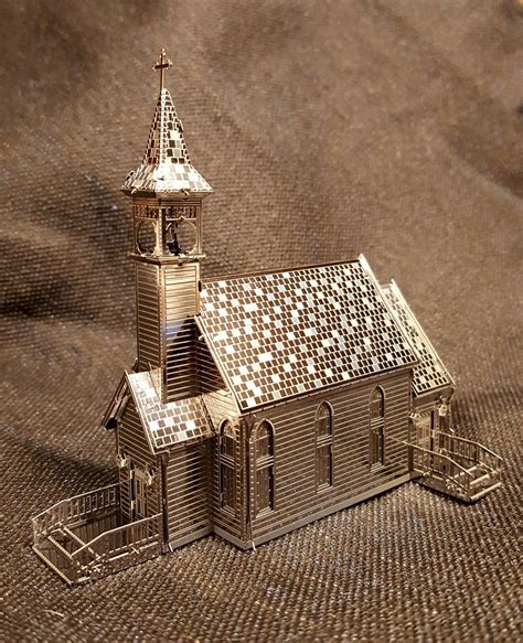 Old Country Churches, Metal Earth, Cabin, Olds, Architecture, House Styles, Building, Model ...