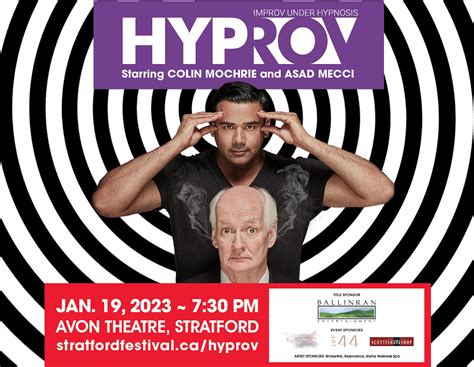 Colin Mochrie and Asad Mecci mixing improv and hypnotism in support of Stratford Arts and ...