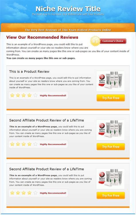 Multi Product Review Website Templates MRR | Private Label Rights