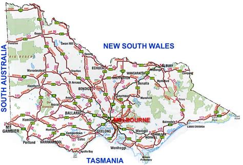 Roadmap of Victoria | Map of victoria, Australia map, Map