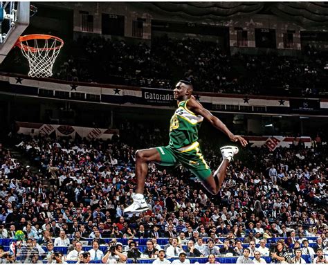 Shawn Kemp Seattle Supersonics NBA All-Star 1991 Slam Dunk Contest Photograph - Walmart.com