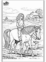 Realistic Horse And Girl Coloring Pages & Book For Kids sketch template