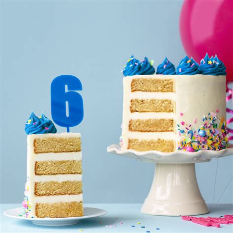 Mega NUMBER 6 Cake Topper - BLUE | Bake Group