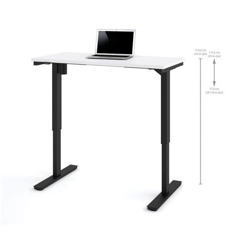 Bestar 24" x 48" Power Adjustable Standing Desk in White - 65857-17