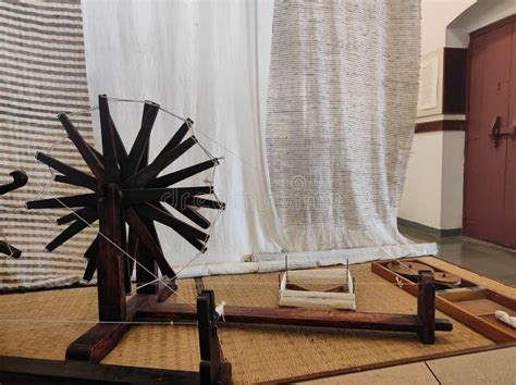 Wooden Spinning Wheel Used by the Mahatma Gandhi during Freedom ...