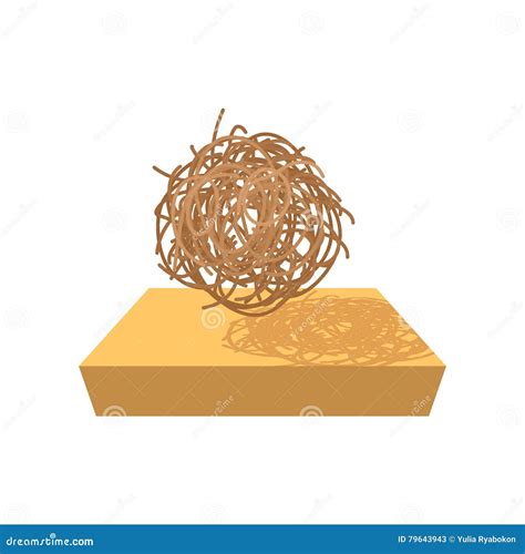 Tumbleweed cartoon icon stock vector. Illustration of outdoor - 79643943