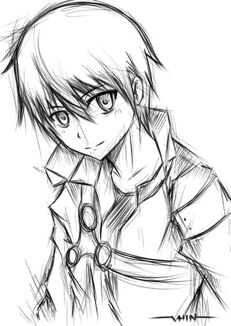 kirito sketch by vhinartist on DeviantArt