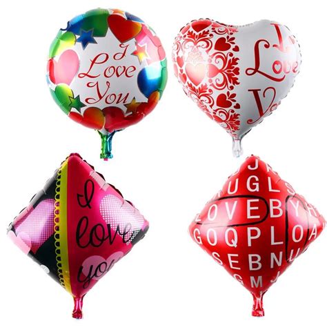 LOVE balloon wholesale valentine party love heart shaped aluminum ...