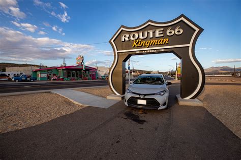 Drive-Thru Route 66 Sign in Kingman, Arizona » Route 66 Road Map