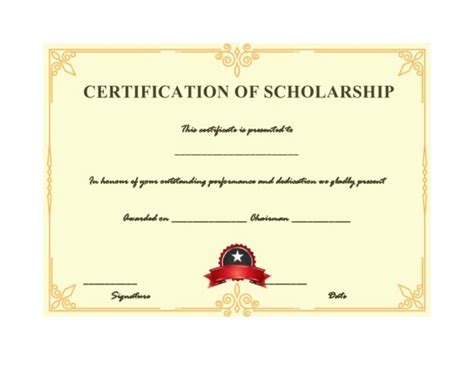 28 Amazing Scholarship Certificate Templates [Award] - PrintableTemplates