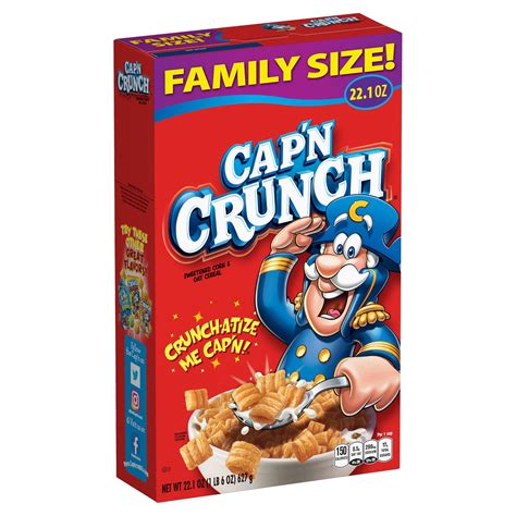 Buy Cap n Crunch Cap'n Crunch Cereal Original Family Size Box, 22.1 oz ...