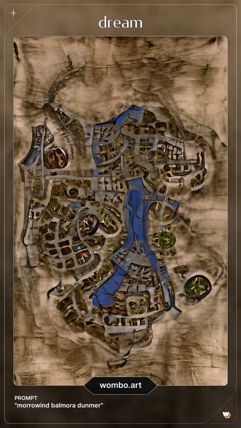 AI generated Balmora map : Morrowind