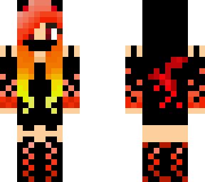 fire dragon girl | Minecraft Skin