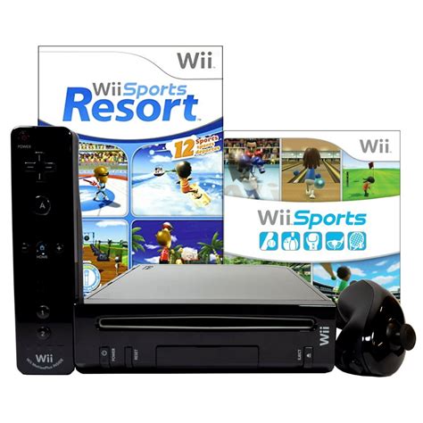 Refurbished Nintendo Wii Console Black with Wii Sports and Wii Sports ...