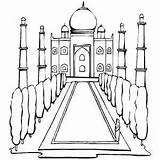 Taj Mahal Coloring Sheet sketch template