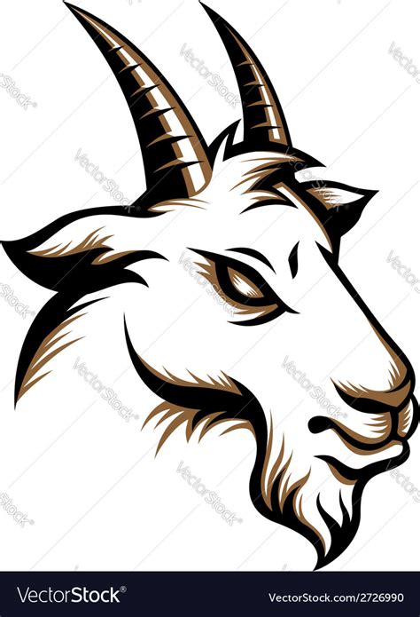 Angry goat Royalty Free Vector Image - VectorStock