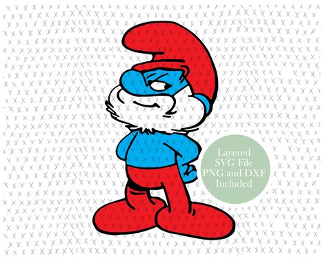 Papa Smurf SVG Cut File SVG Cut File Clipart PNG Instant - Etsy Canada