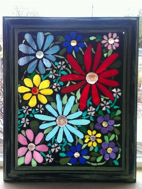 Beautiful and Bright Mosaic stain glass Flowers Mosaic Diy, Mosaic ...