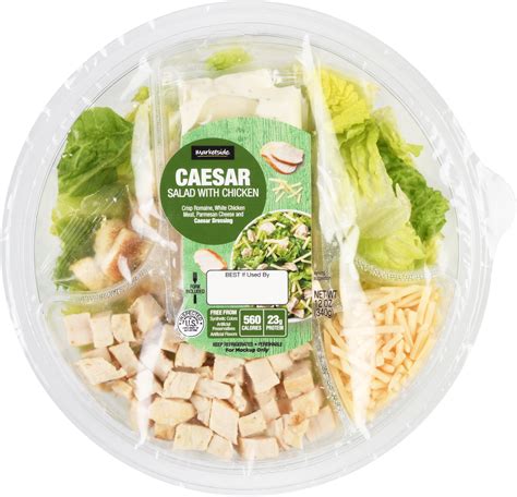 Marketside Caesar Salad with Chicken, 12 oz - Walmart.com