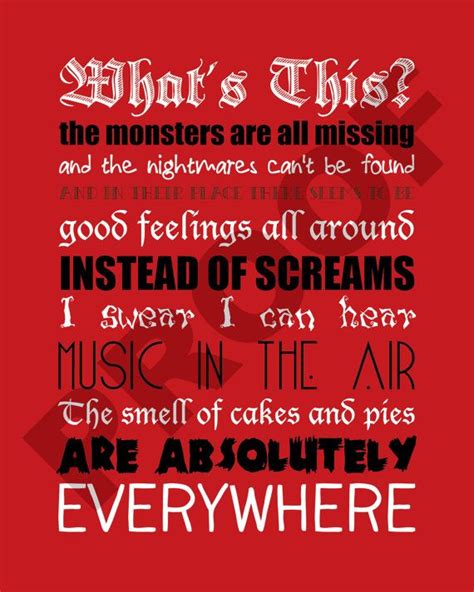 Printable Nightmare Before Christmas Lyrics