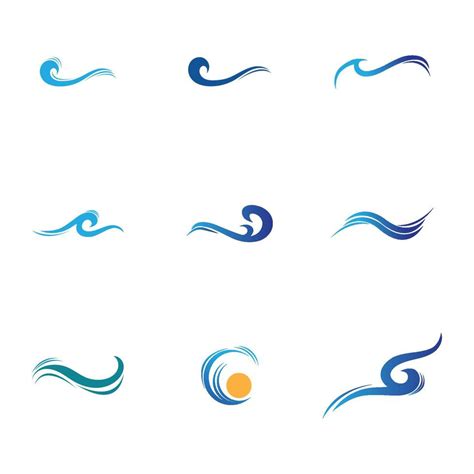 Water wave icon vector 18729391 Vector Art at Vecteezy