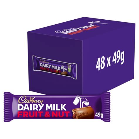 Cadbury Dairy Milk Fruit & Nut Chocolate Bar 49g | Bestway Wholesale