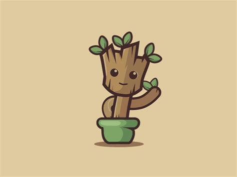 I Am Groot ! 💜 🌳 by Benjamin Ulmet on Dribbble