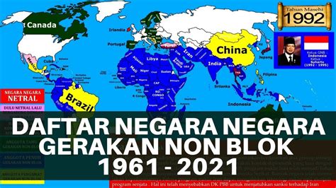 Daftar Negara-Negara Gerakan Non Blok / Non Alignment Movement Country List ( 1961 - 2021 ...