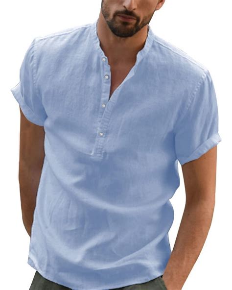 Stylish Cotton Henley Shirt for Men