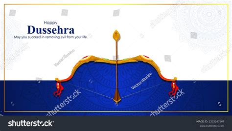 Vector Illustration Happy Dussehra Greeting Written Stock Vector (Royalty Free) 2202247667 ...