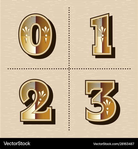 Vintage western numbers alphabet letters font Vector Image