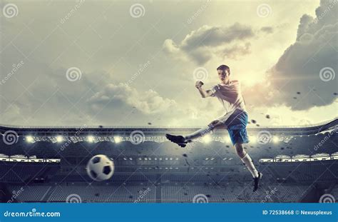 Soccer forward player stock photo. Image of soccer, determination ...