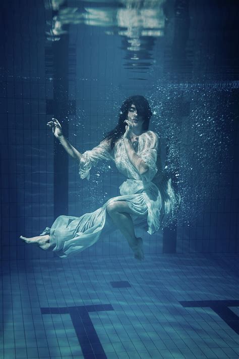 Woman in beautiful dress underwater Photograph by Anatoliy YK | Pixels