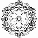 Flower Mandala Coloring Pages – Printable FREE sketch template
