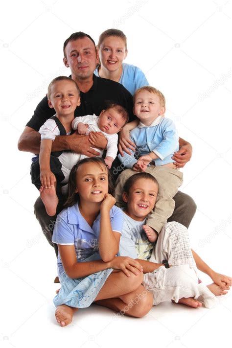 Family with five children — Stock Photo © TatyanaGl #1852292