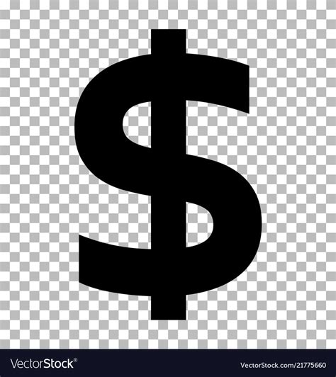 Dollar sign isolated on transparent background Vector Image