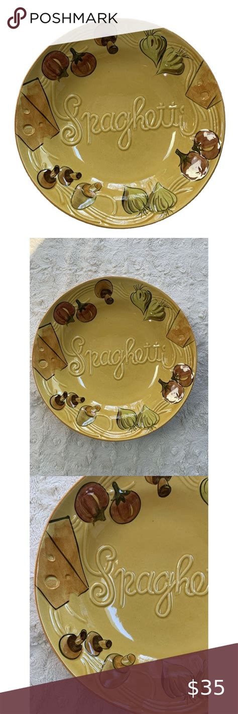 LARGE VINTAGE 1972 LOS ANGELES POTTERIES SPAGHETTI/SERVING BOWL #510 ...