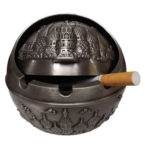 Honoro Vintage Cigarettes Ashtray with Lids,Windproof Metal Castle ...