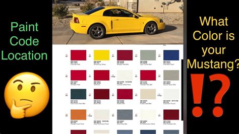 Where to find paint code: What color is your Mustang? - YouTube