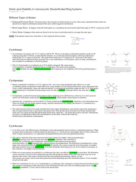 Monocyclic Disubstituted | PDF | Conformational Isomerism | Organic ...