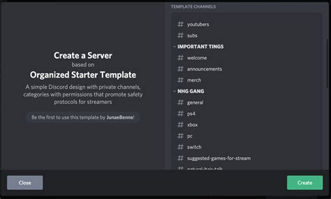 Black Discord Server Template