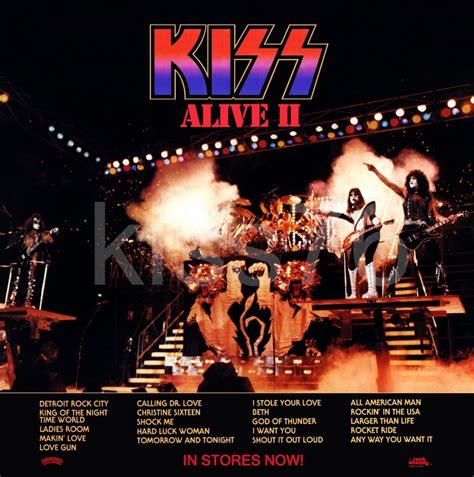 KISS Rock Band ALIVE II Album "24 x 24" Inch Custom Poster - Love Gun ...