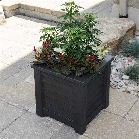 Wooden Square Planter Box | Plastic planter, Patio planters, Square planters